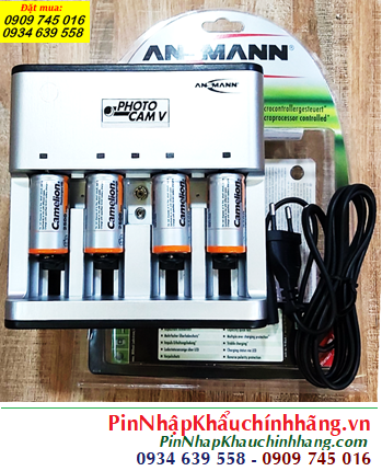 Ansman Photocam V, Bộ sạc 4viên pin C - Kèm sẳn 4 pin sạc Camelion NH-C3500BP2 (C3500mAh-1.2v) chính hãng